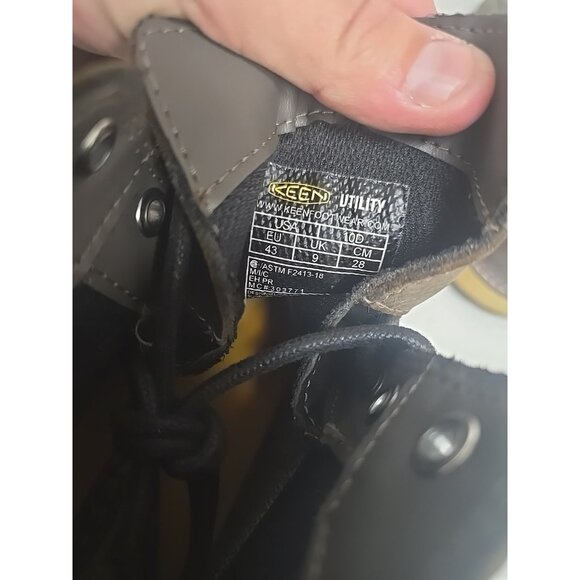 KEEN MENS SAN JOSE 6" WP ALUMINUM TOE Work Boots CASCADE BROWN/BLACK Size 10D - Picture 4 of 7